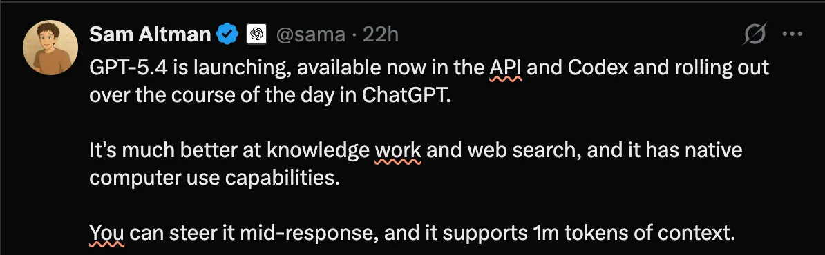 OpenAI GPT-5.4 Official Release